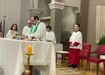 Frei Márcio Tessaro celebra sétima noite da novena que antecede a 26ª Romaria de Frei Crispim