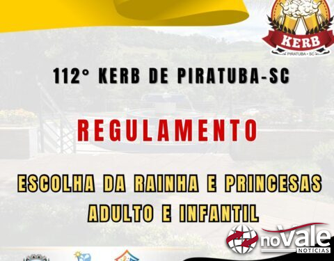 Piratuba: Secretaria de Turismo e Fundação de Cultura lançam regulamento do Concurso da Realeza do 112º Kerb de Piratuba