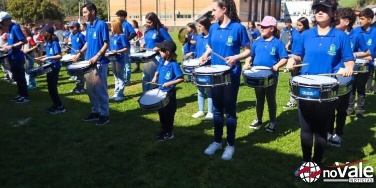 Fanfarra Municipal de Zortéa marca presença no Intercâmbio Cultural de Fanfarras em Peritiba