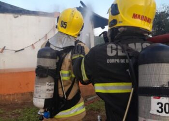 Incêndio atinge granja de suínos em Salto Veloso