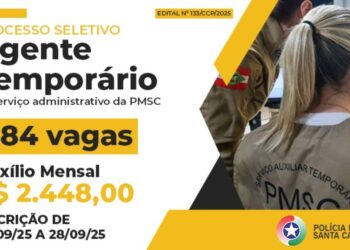 PM de Santa Catarina retifica edital de processo seletivo para Auxiliar Temporário; Capinzal tem 2 vagas disponíveis