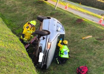 Saída de pista é registra na BR-282 em Erval Velho