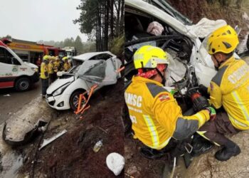 Jovens de Campos Novos perdem a vida em grave acidente na BR-282 em Rancho Queimado
