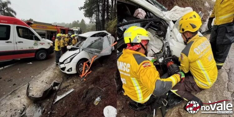 Jovens de Campos Novos perdem a vida em grave acidente na BR-282 em Rancho Queimado
