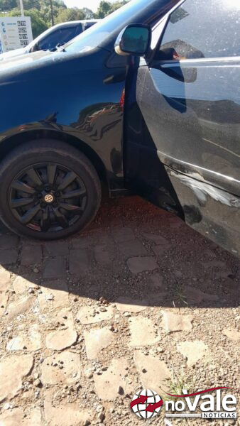 Colisão entre carro e moto é registrada próximo ao trevo de acesso para Piratuba