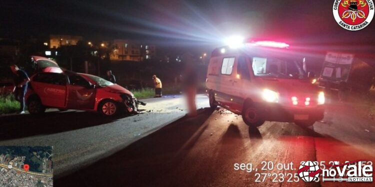 Colisão na BR-282 em Campos Novos deixa motorista ferido