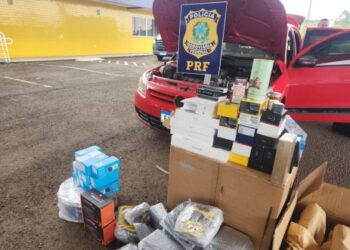 PRF apreende mais de 100 itens de descaminho na BR-282 em Iraceminha