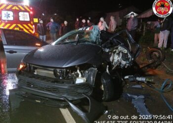 Grave acidente na SC-350 deixa três feridos entre Lebon Régis e Santa Cecília