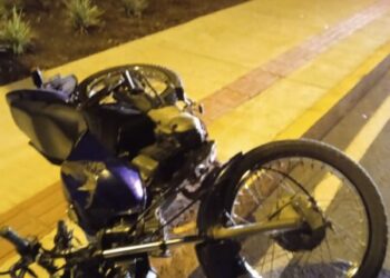 Motociclista fica ferido após queda na madrugada em Piratuba