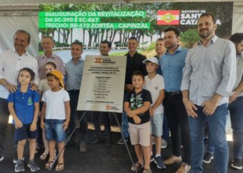 Estrada Boa: Jorginho Mello inaugura revitalização da SC-390 e da SC-467 entre Zortéa e Capinzal