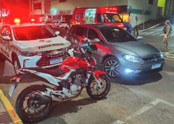 Acidente deixa mulher ferida no centro de Piratuba