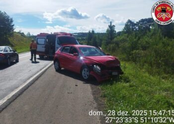 Duas crianças ficam feridas em colisão na BR-282, em Campos Novos