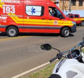 Motociclista fica ferido após colisão com carro no Acesso Cidade Alta, em Capinzal