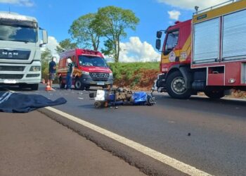 Caminhão de Ouro se envolve em Acidente de trânsito com morte na BR-282