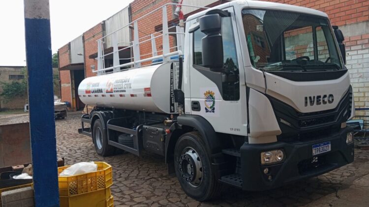 Capinzal recebe caminhão-pipa para reforçar ações de enfrentamento à estiagem