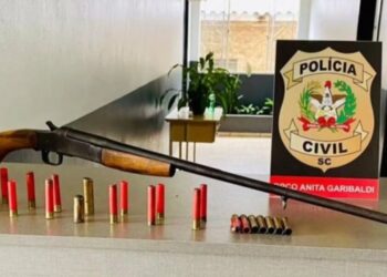 Polícia Civil cumpre mandado e apreende arma, munições e animal silvestre abatido em Campos Novos