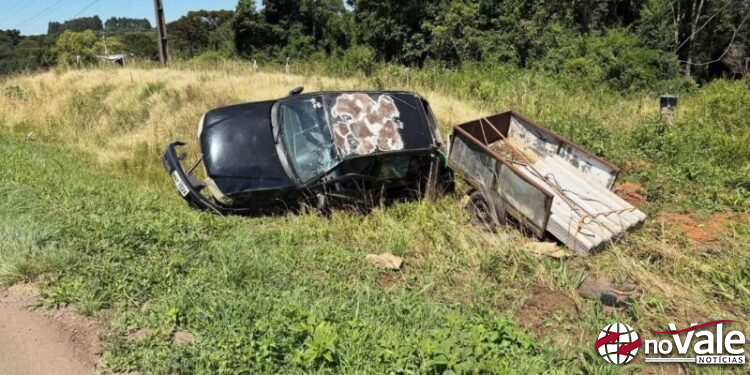 Saída de pista na BR-470 deixa mulher ferida em Campos Novos