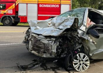 Colisão frontal na BR-470 deixa cinco feridos em Curitibanos