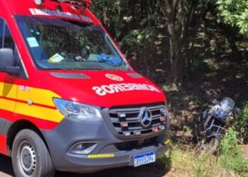 Motociclista fica ferido após queda no interior de Piratuba