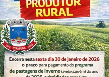 Piratuba: Prazo para pagamento do programa de pastagens de inverno encerra nesta sexta-feira (30)