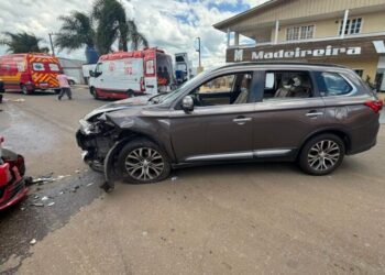 Mulher fica ferida após ser atropelada em Campos Novos