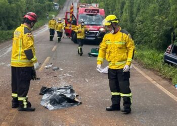 Criança morre em grave acidente entre carro e caminhão na SC-154, no Oeste de SC