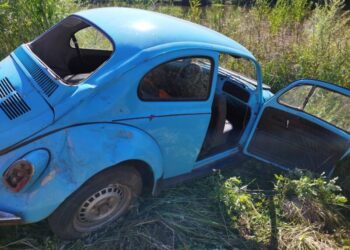 Saída de pista deixa idoso ferido no interior de Capinzal