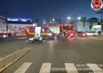 Acidente entre carro e moto deixa homem ferido em Fraiburgo