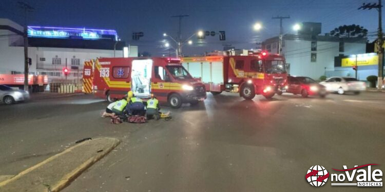 Acidente entre carro e moto deixa homem ferido em Fraiburgo