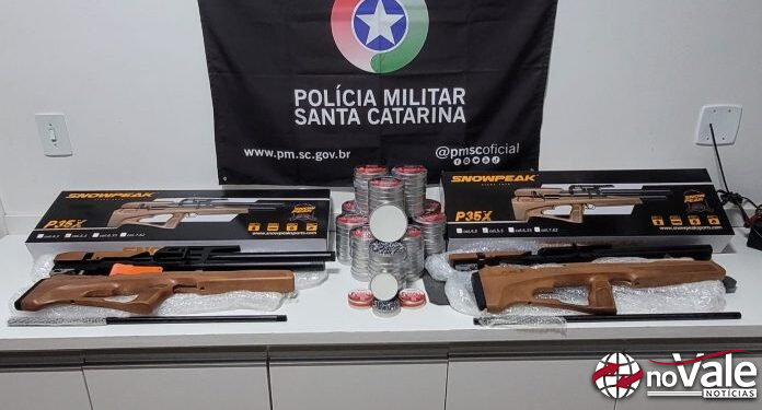 PMRv apreende mais de 31 mil munições e armas de pressão em Xaxim