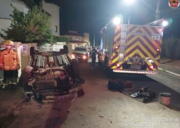 Acidente envolvendo três veículos deixa uma mulher morta em Videira