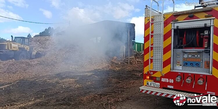 Princípio de incêndio atinge caldeira em empresa de Santa Cecília
