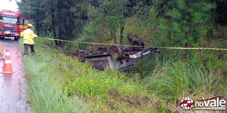 Saída de pista é registrada na BR-282, em Catanduvas