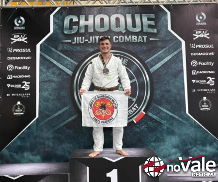 Bombeiro militar de Joaçaba conquista primeiro lugar no Choque Jiu-Jitsu Combat