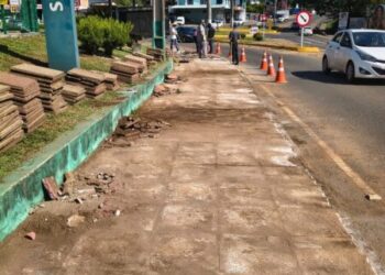 Secretaria de infraestrutura de Capinzal dá continuidade ao projeto de recuperação dos passeios públicos