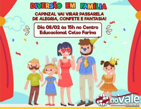 Carnaval Infantil ocorre neste domingo em Capinzal com programação para crianças e famílias