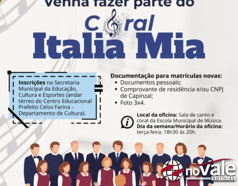 Inscrições para o Coral Italia Mia estão abertas em Capinzal