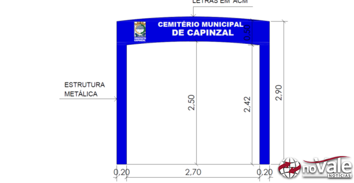 Administração de Capinzal instalará portais nas entradas dos cemitérios municipais
