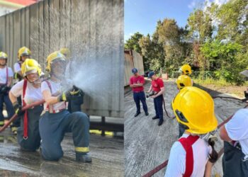 Alunos do Curso de Bombeiros Comunitários de Capinzal participam de treinamento prático com fogo real