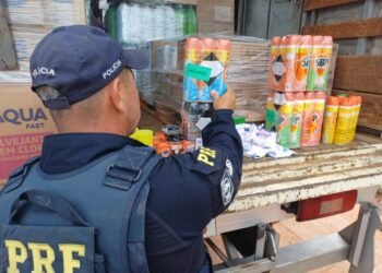 Na BR-163, empresa é flagrada pela terceira vez transportando produtos químicos misturado a alimentos