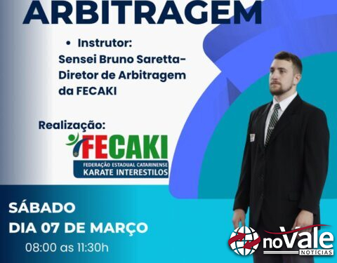 Curso de arbitragem de karatê será realizado neste sábado em Capinzal