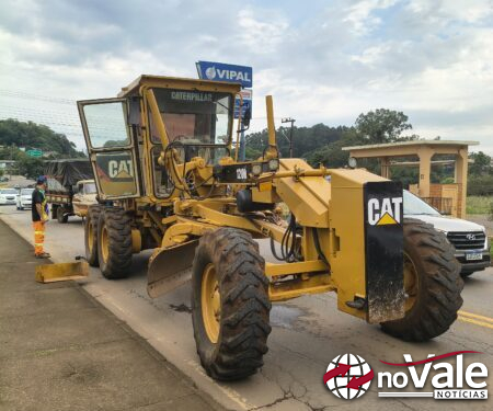 Patrola apresenta falha elétrica e deixa trânsito em meia pista no Acesso Cidade Alta, em Capinzal