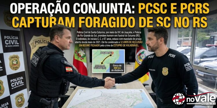 Foragido condenado a 12 anos por estupro de vulnerável é preso no Rio Grande do Sul após investigação da DIC de Joaçaba