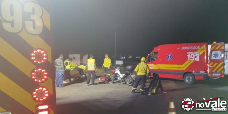 Adolescente fica ferido após ser atropelado por motocicleta em Campos Novos