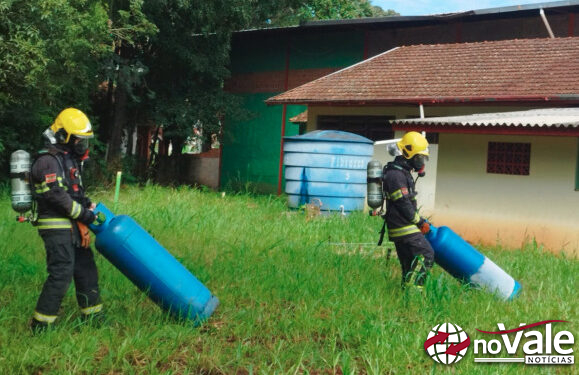 Vazamento de gás mobiliza Bombeiros em escola no Centro de Ipira