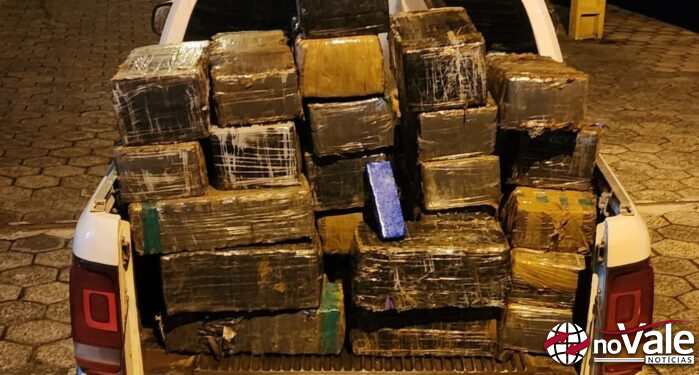 Quase uma tonelada de maconha é apreendida após perseguição no Meio-Oeste catarinense