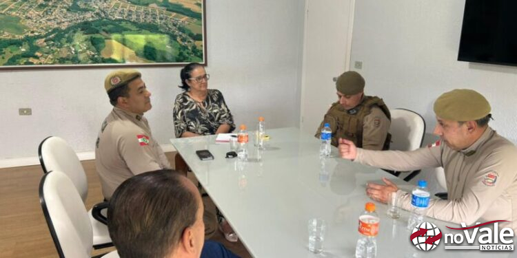 Segurança pública pauta reunião entre administração de Zortéa e comando da Polícia Militar