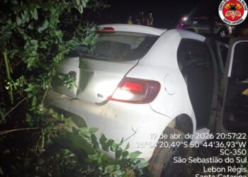 Acidente na SC-350 mata bebê de sete meses e homem em Lebon Régis