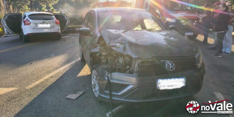 Grave colisão entre três veículos é registrada na SC-150 em Capinzal