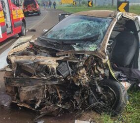 Colisão violenta na BR-282 deixa motoristas feridos em Joaçaba